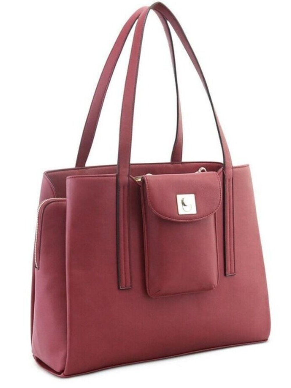 2 Piece set ALFANI Magiee 2-in-1 women's tote bag + phone case in MERLOT